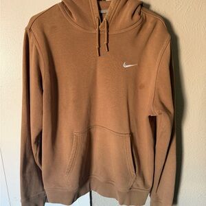 Nike Tan Hoodie with White Logo
